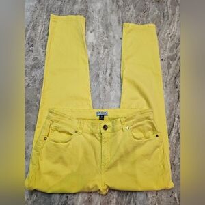 Cynthia Rowley Yellow Skinny Pants Women’s Size 8 Stretch Cotton Blend